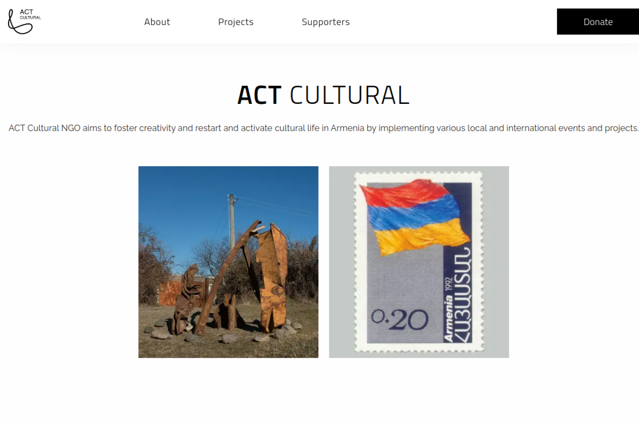 Act Cultural website