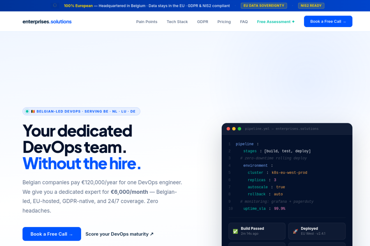 Enterprises Solutions website
