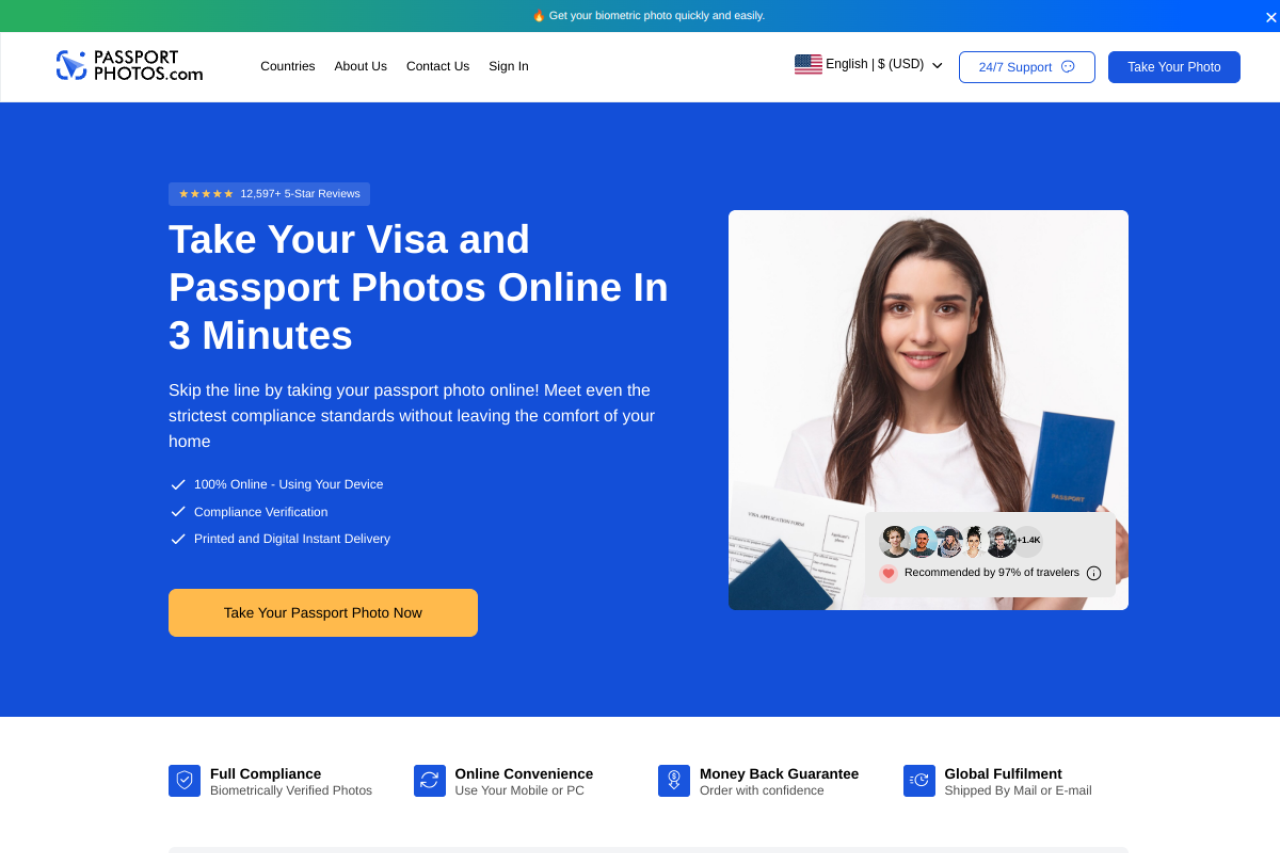 Passport Photos website